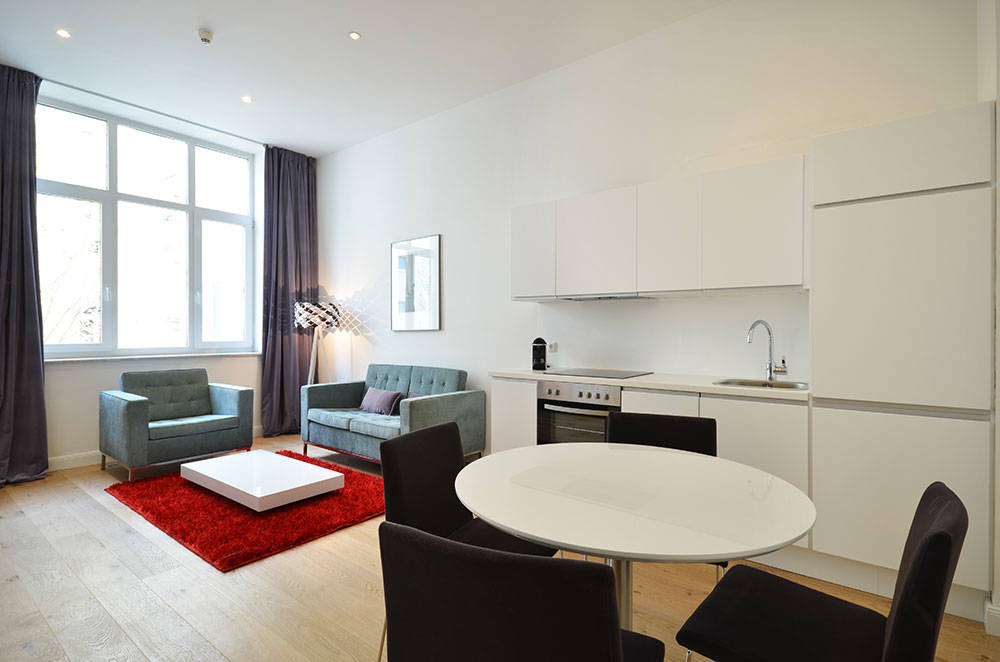 Thumb - Furnished 1-bedroom business apartment for interim rent in Frankfurt near Schweizerplatz and Paul’s Church